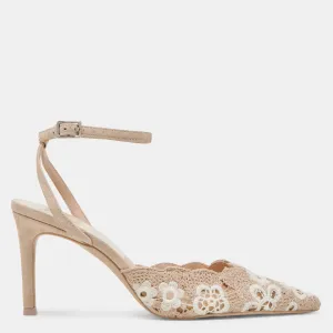 Kenedy Heels Taupe Multi Crochet