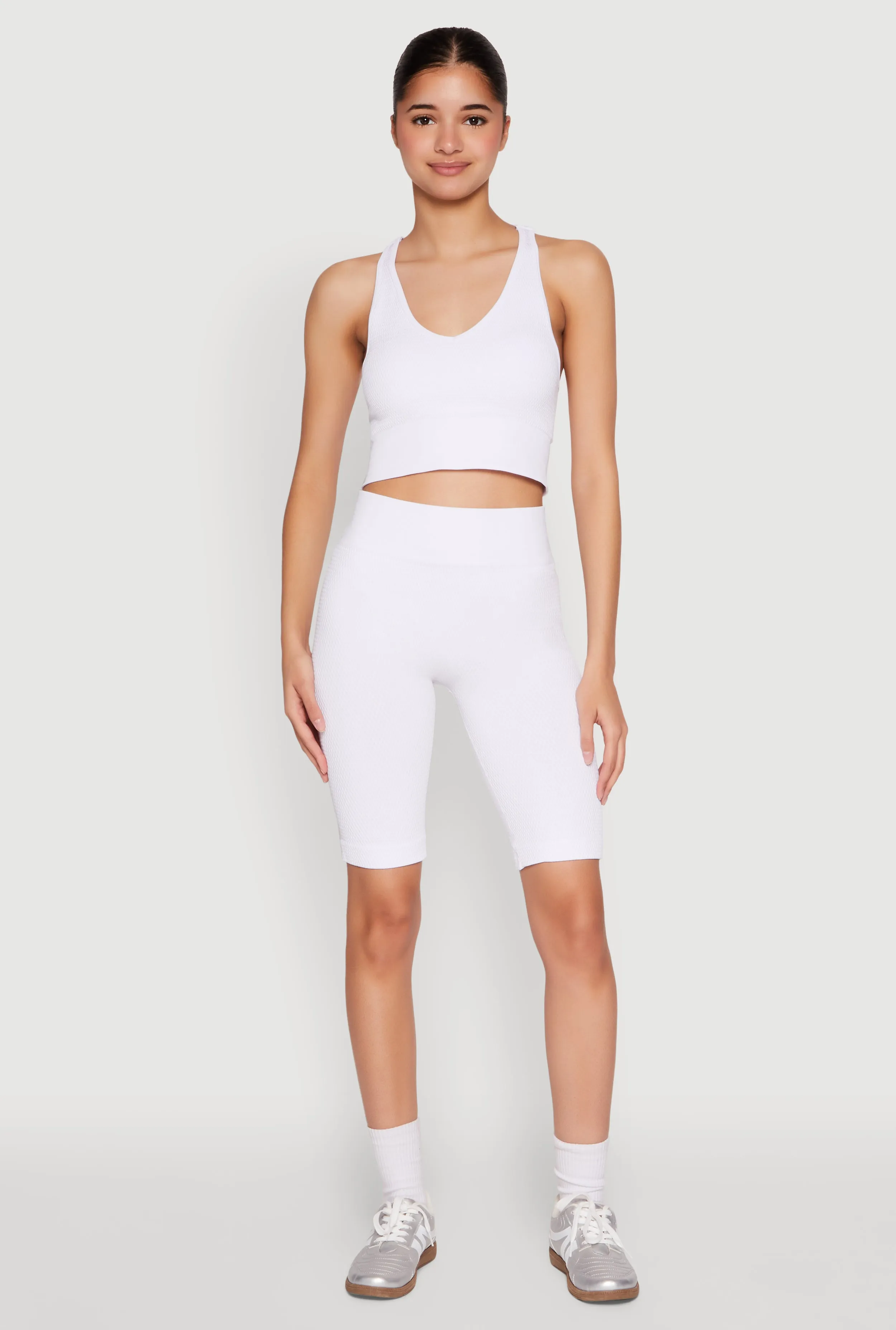 Keyhole Back Cropped Tank Top