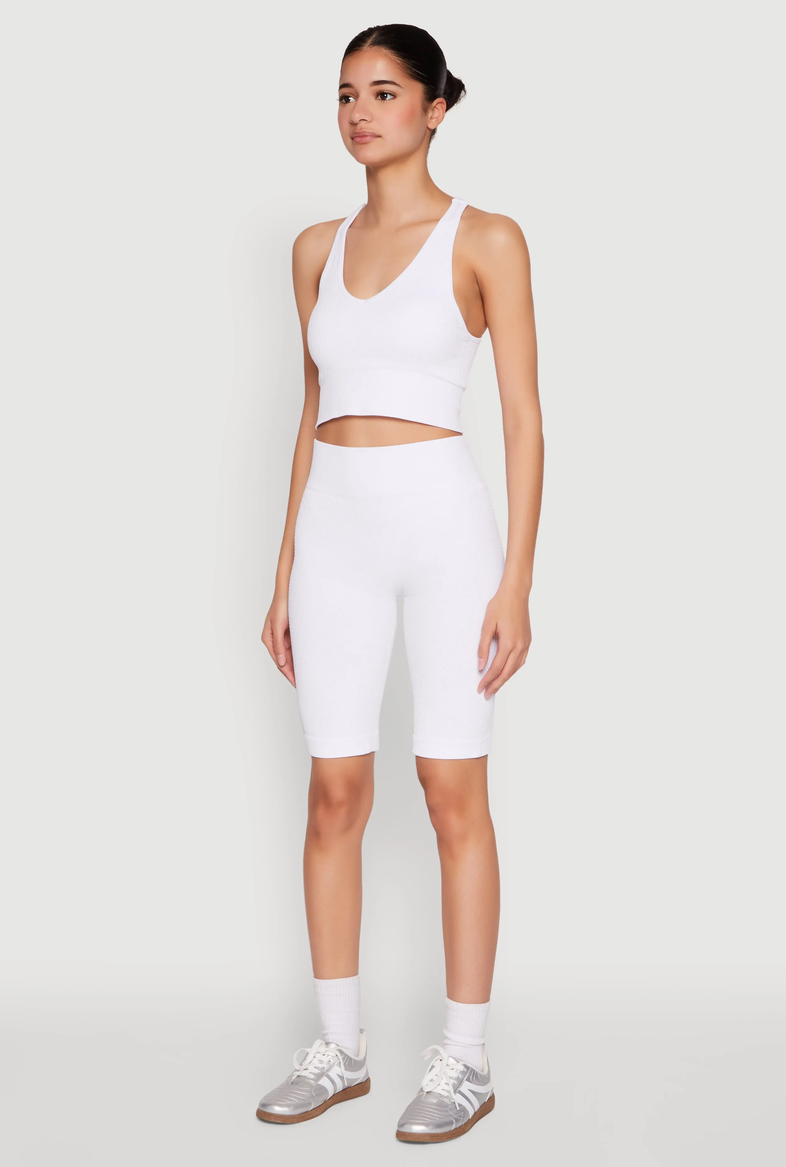 Keyhole Back Cropped Tank Top