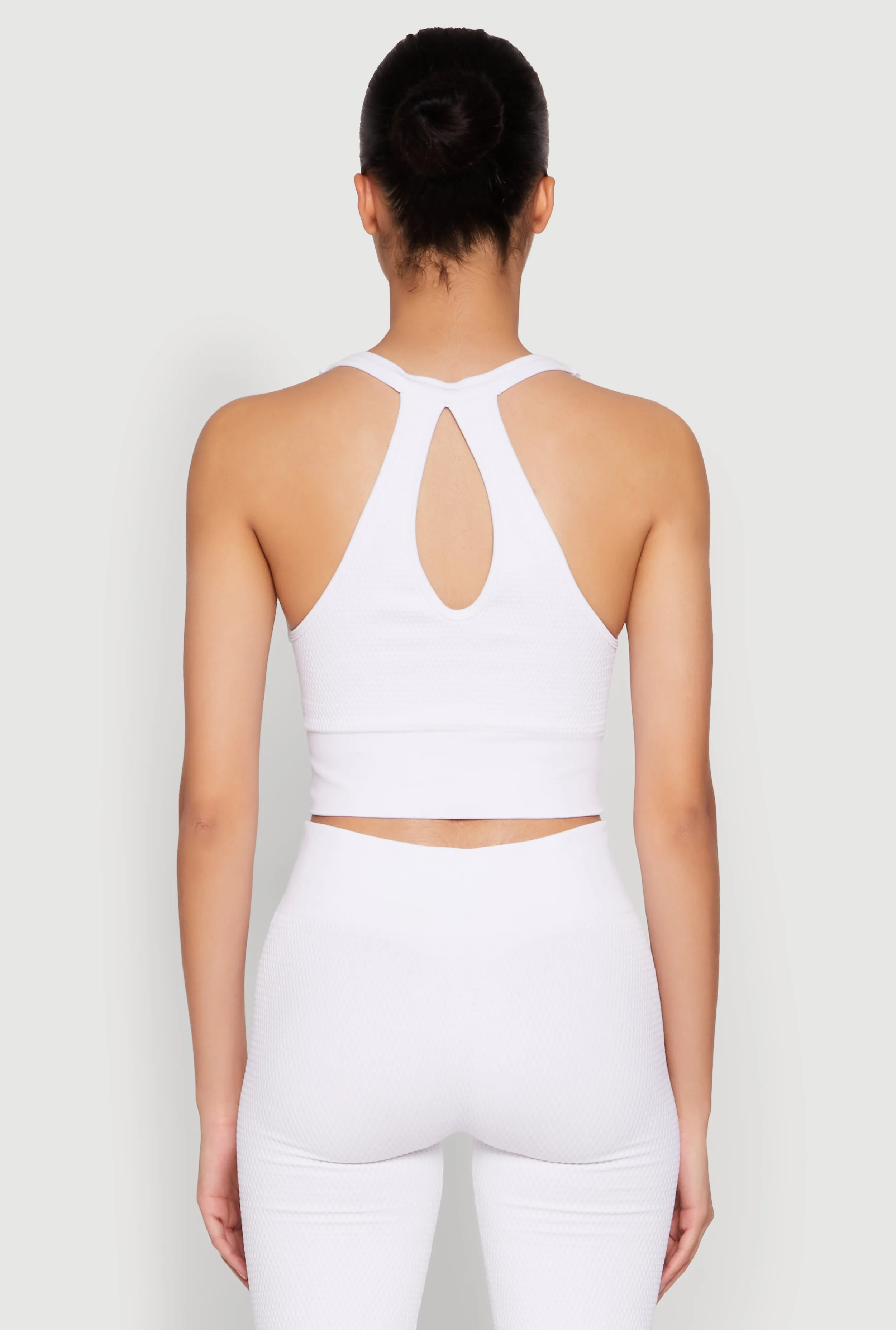Keyhole Back Cropped Tank Top
