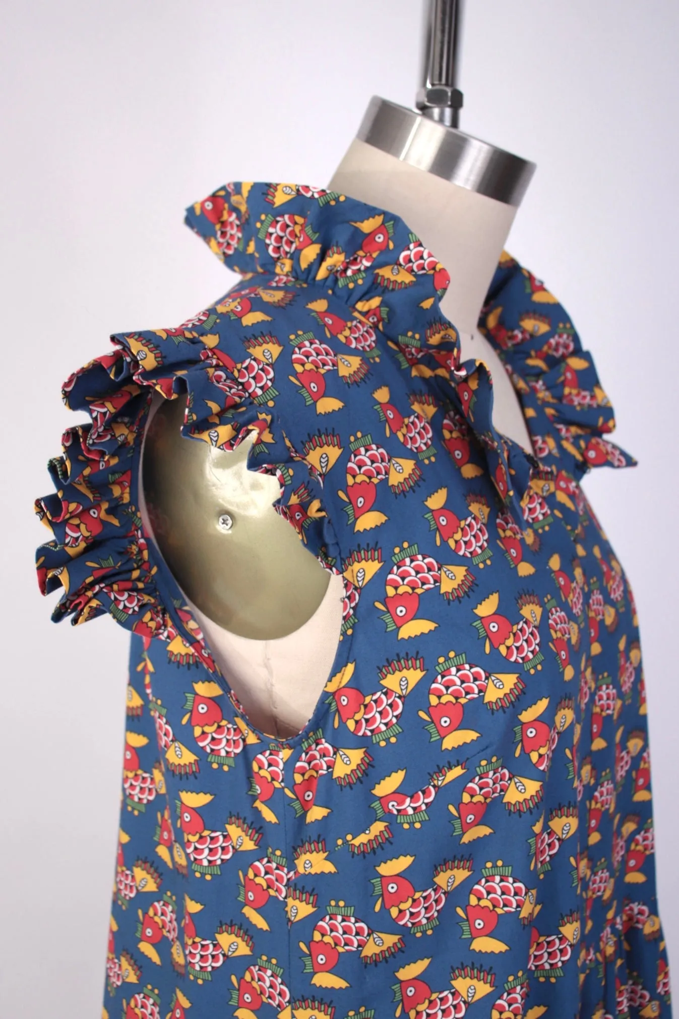 La Double J Fish Print Tiered Dress