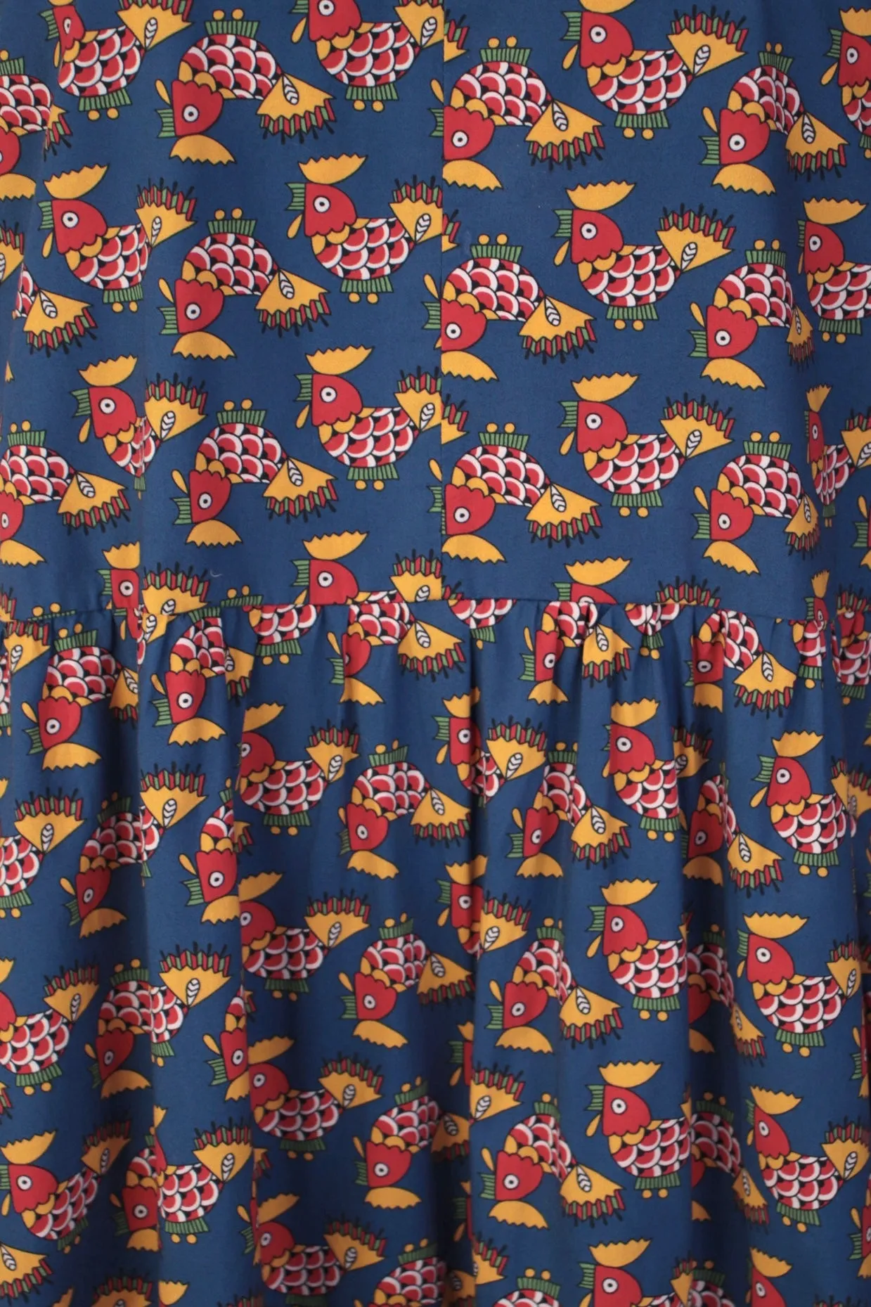 La Double J Fish Print Tiered Dress