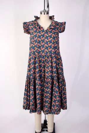 La Double J Fish Print Tiered Dress