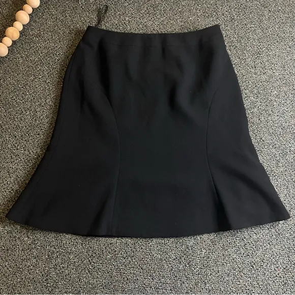 LE SUIT Black Mermaid Modest Midi Knee-Length Pencil High-Waist A-Line Skirt 8