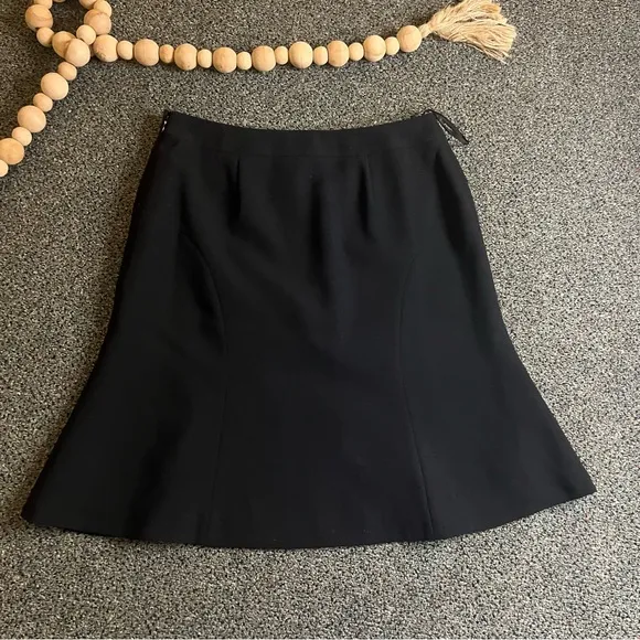 LE SUIT Black Mermaid Modest Midi Knee-Length Pencil High-Waist A-Line Skirt 8