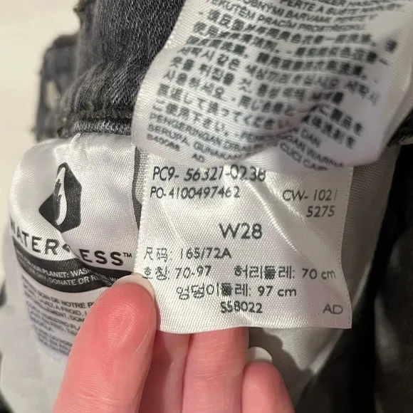 Levi’s 501 Black Distressed Shorts