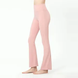 Light Pink Flare Leggings for Yoga, Gym, and More