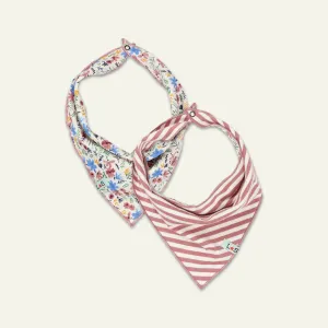 Lilly and Sid Organic Collection Reversible Bandana Bib Flowers