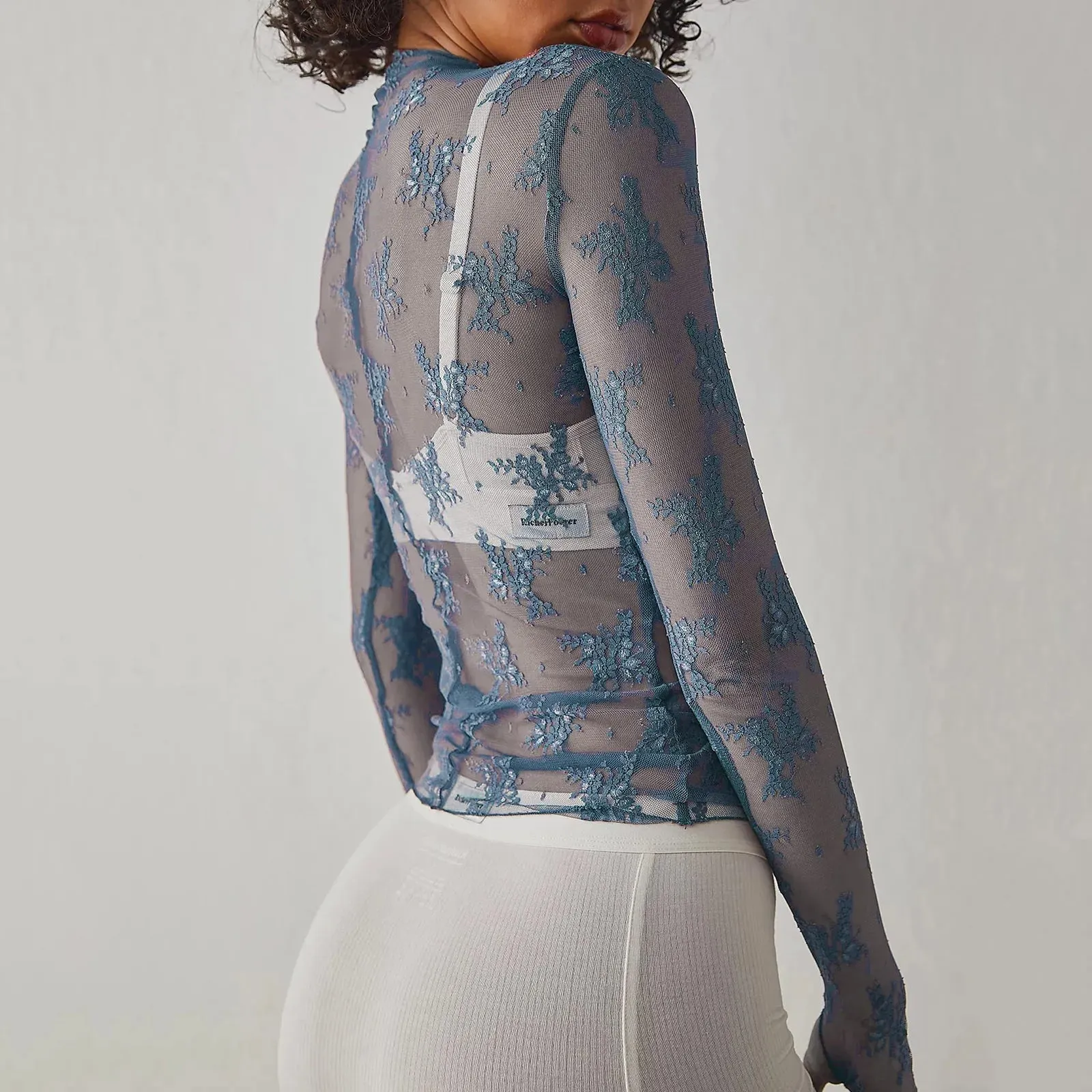 Long Sleeve Floral Lace Top
