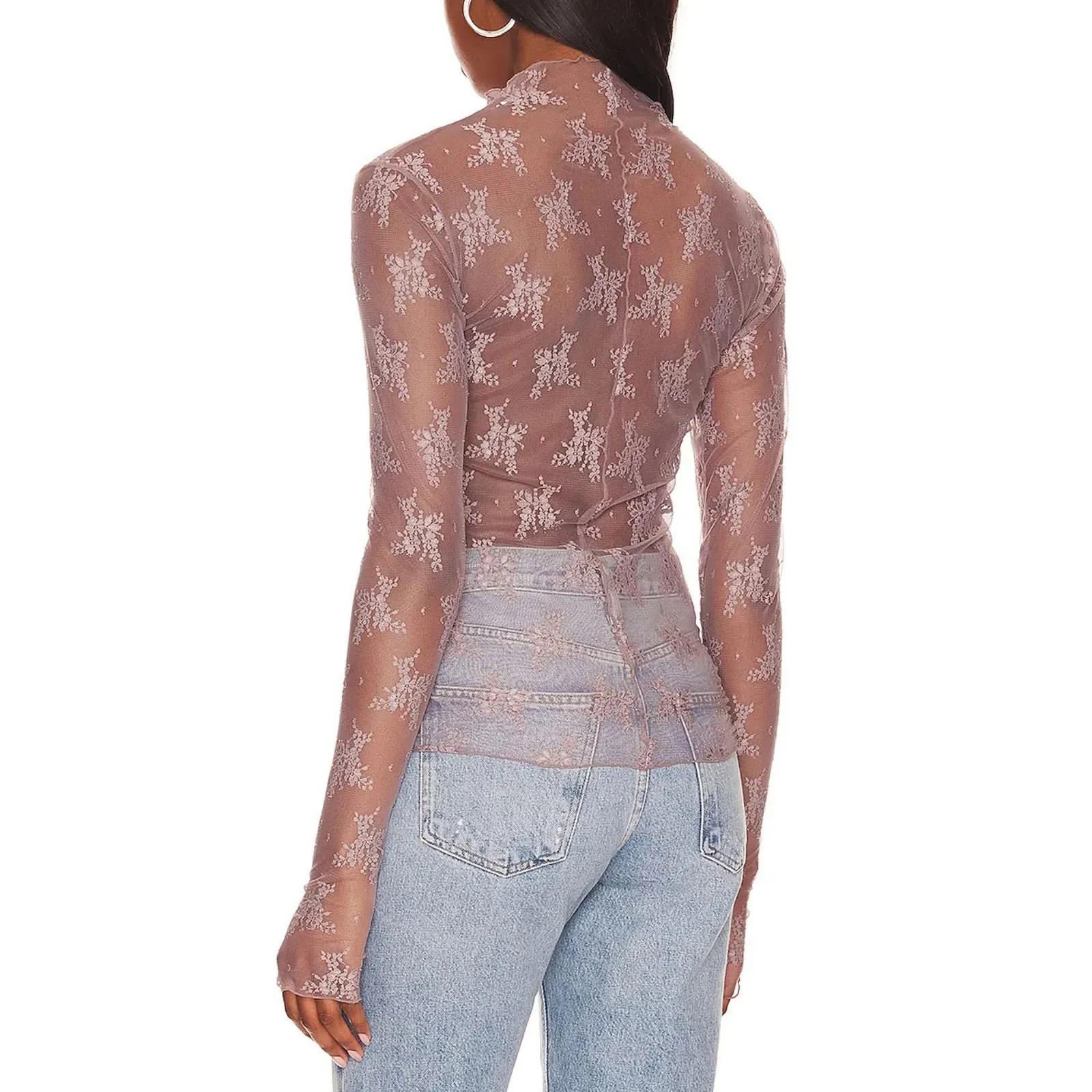 Long Sleeve Floral Lace Top