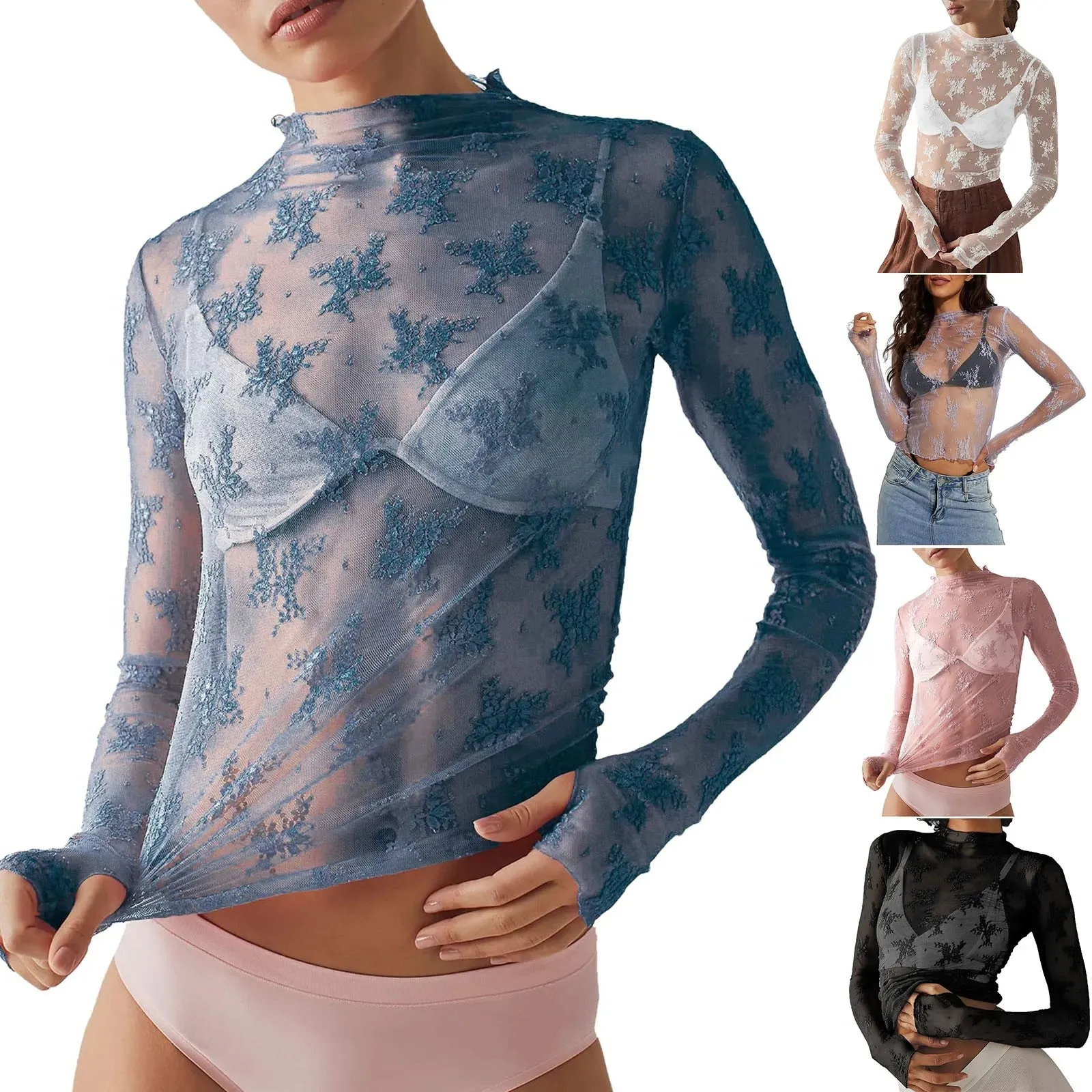 Long Sleeve Floral Lace Top