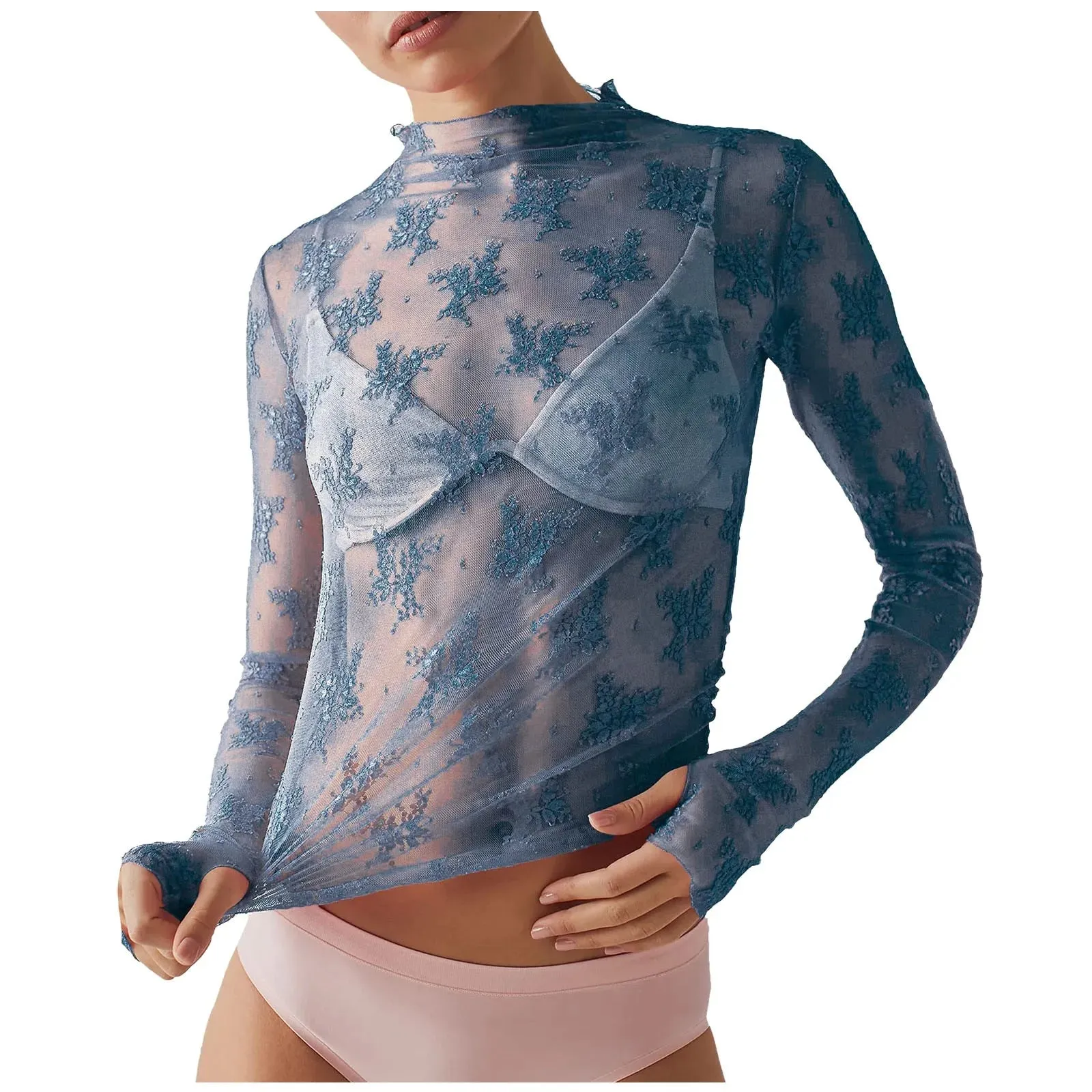 Long Sleeve Floral Lace Top