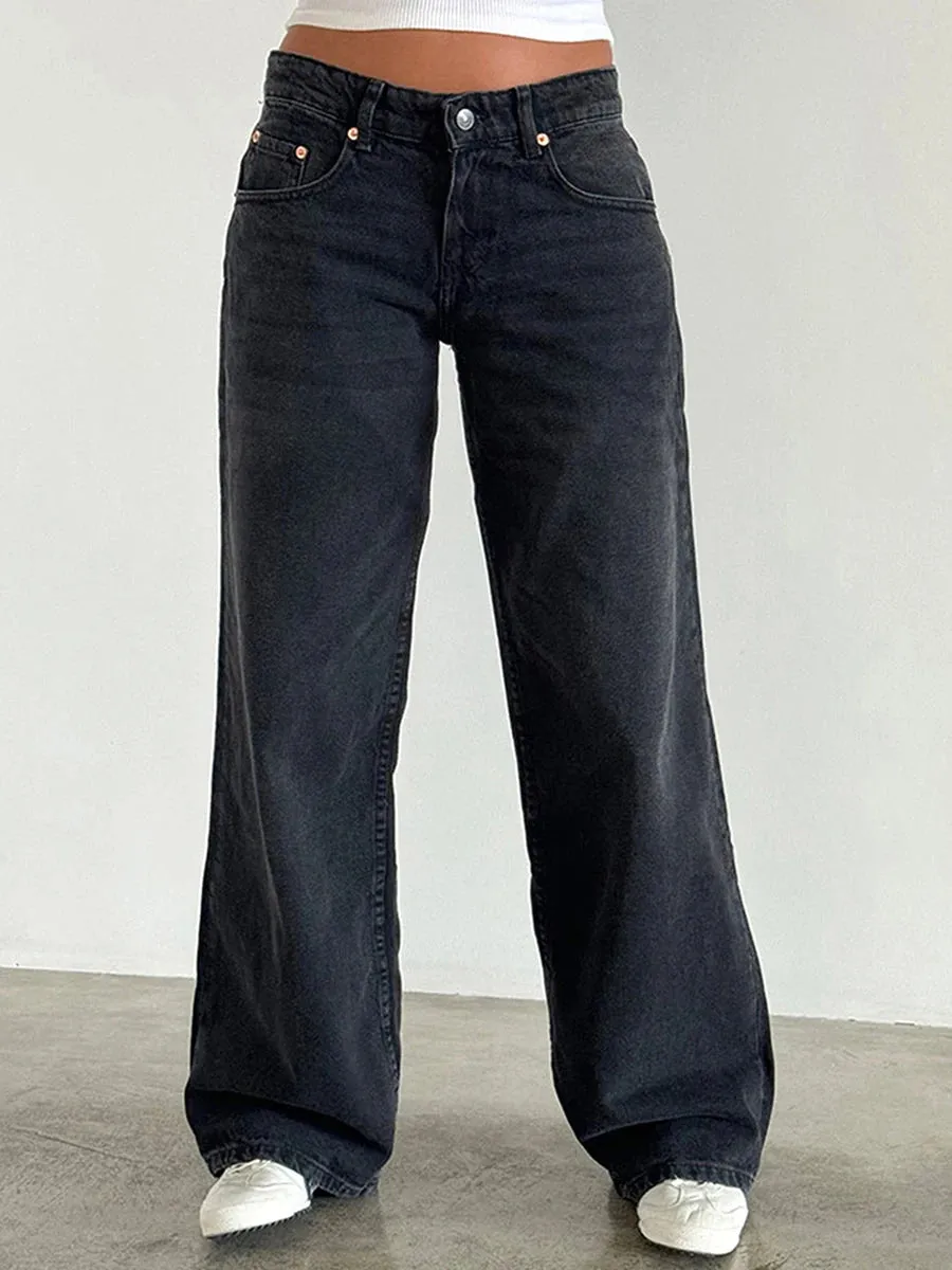 Low Waisted Multiple Pockets Pants