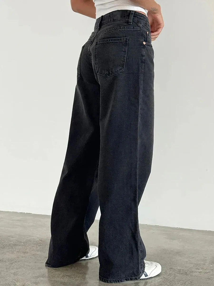 Low Waisted Multiple Pockets Pants