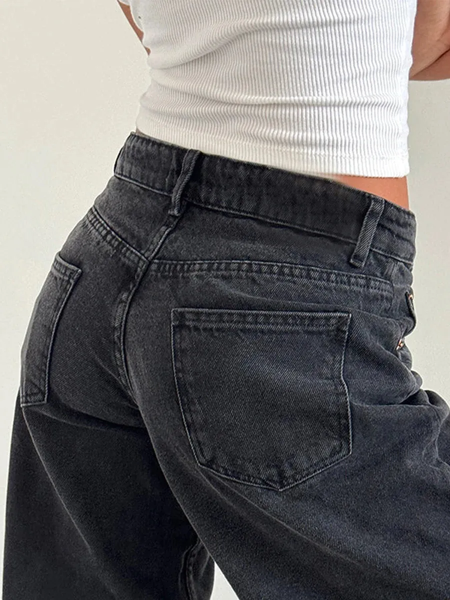 Low Waisted Multiple Pockets Pants