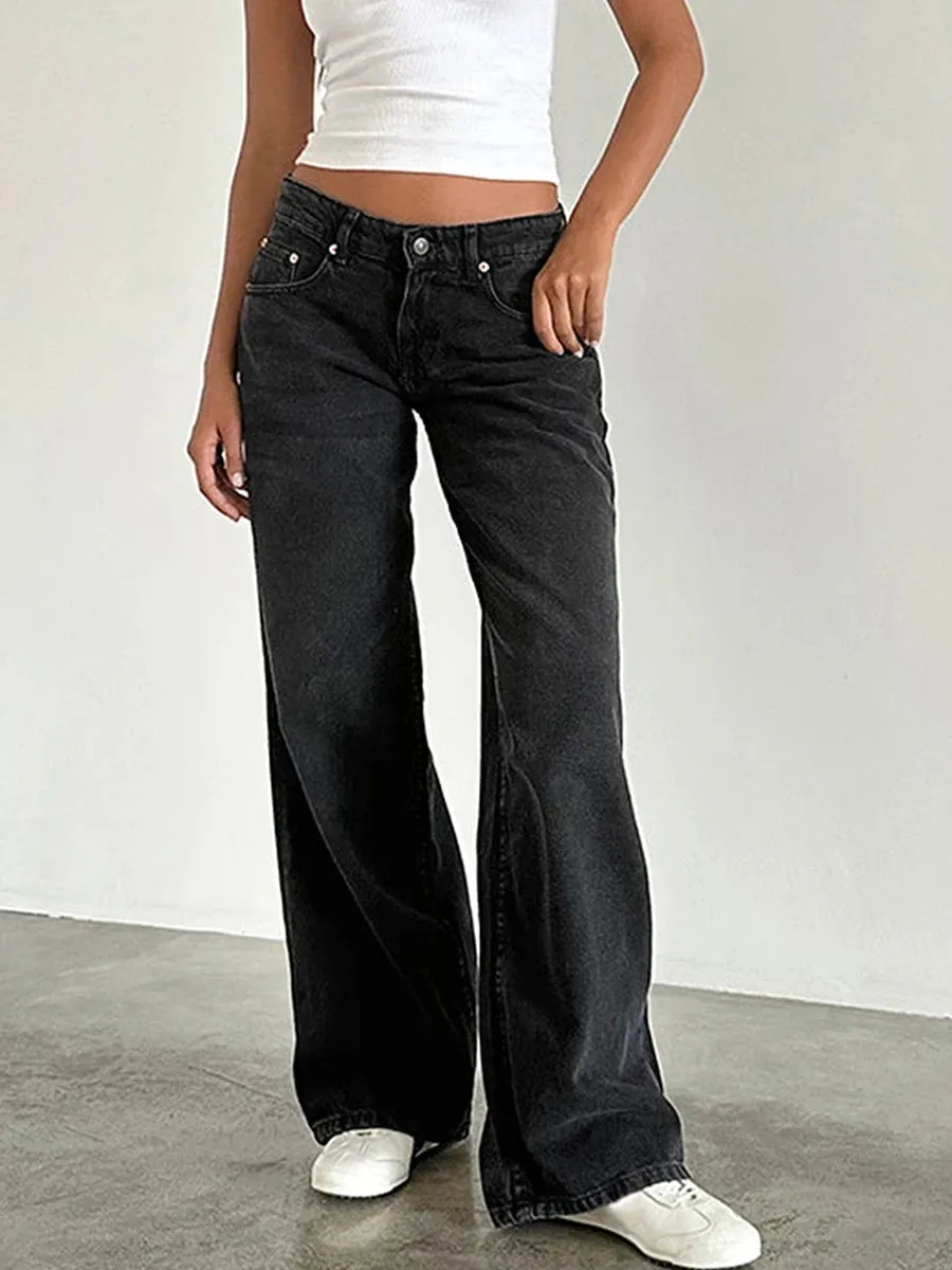 Low Waisted Multiple Pockets Pants