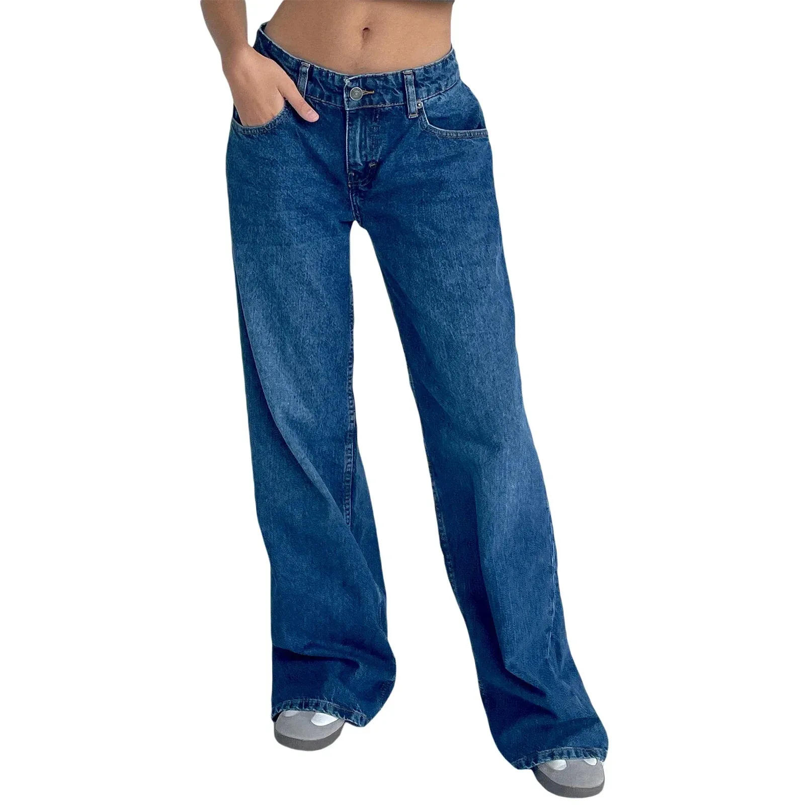 Low Waisted Multiple Pockets Pants