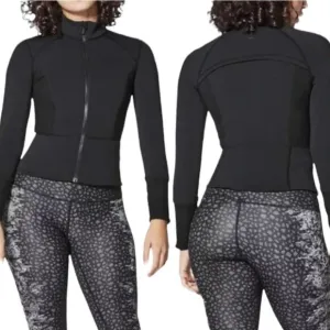 Lululemon jacket Front &amp; centre Full zip Vented back black running