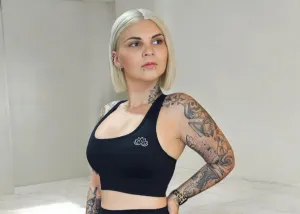 Luxe Black Licorice Racer Crop
