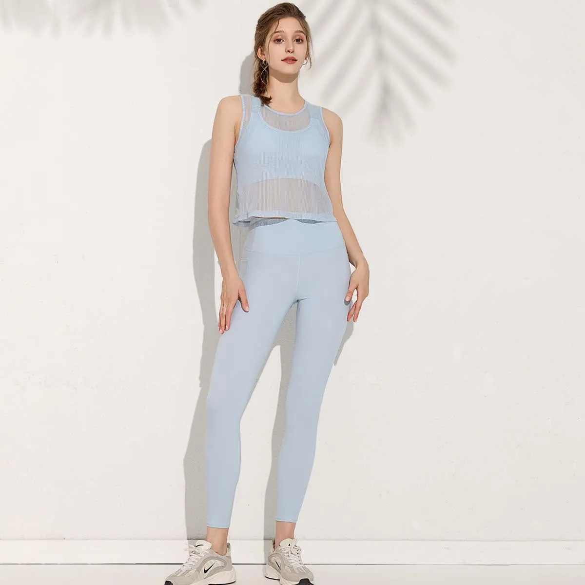 Lycra Lace Beauty Back Three Piece Suit