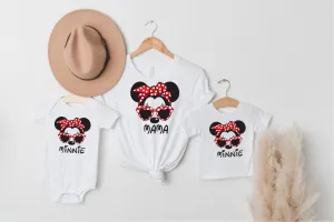 Mama & Minnie Ears Matching White T-Shirts