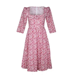 Marisol Dress / Pink   Milkly White Liberty Floral Cotton