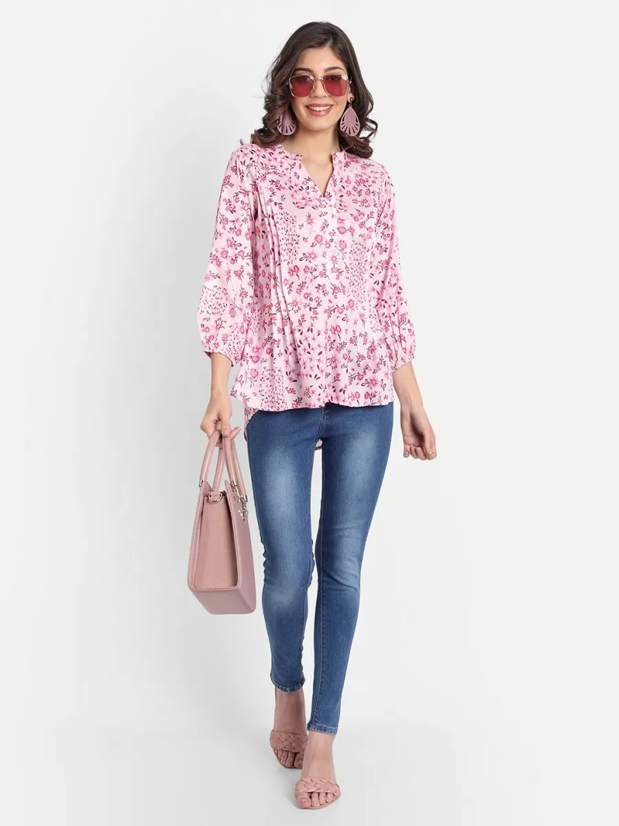 Masakali.co Tops for Women western wear floral pink