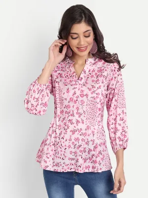 Masakali.co Tops for Women western wear floral pink