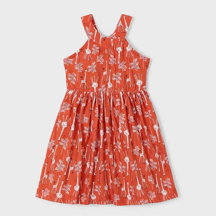 Mayoral Girls Dress 3938 Paprika Giraffe