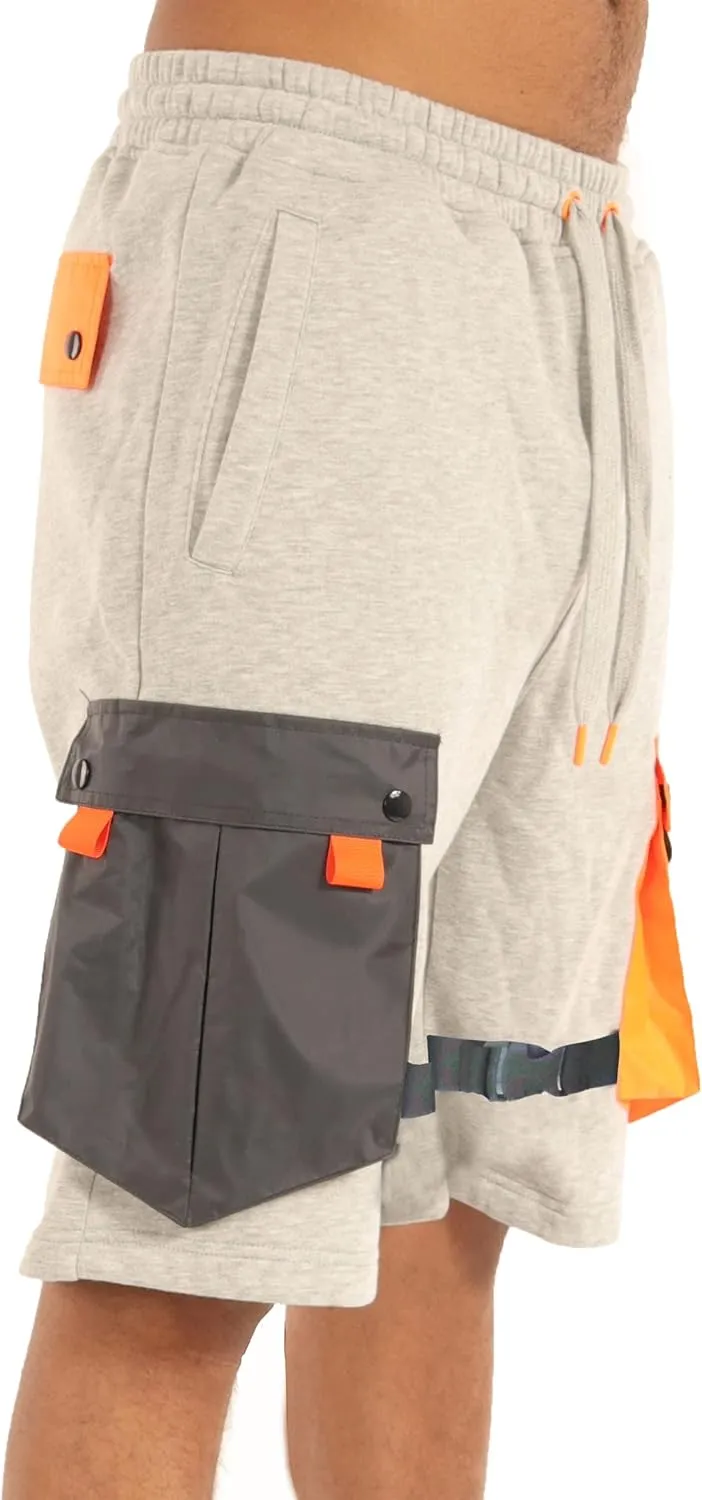 Men's Hip Hop Premium Fleece Cargo Shorts