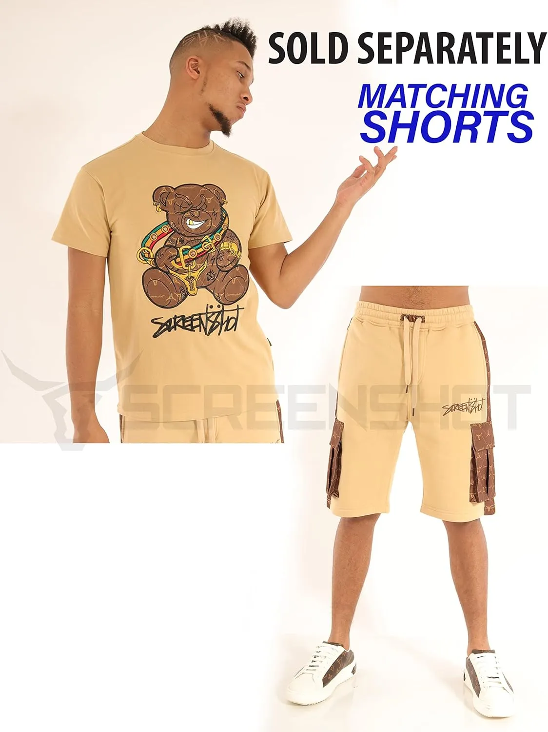 Men's Hip Hop Premium Fleece Cargo Shorts