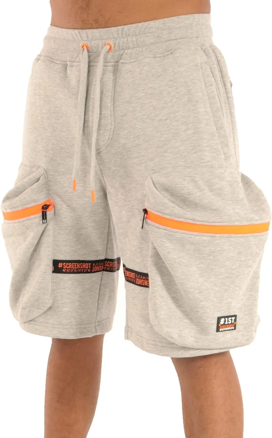 Men's Hip Hop Premium Fleece Cargo Shorts