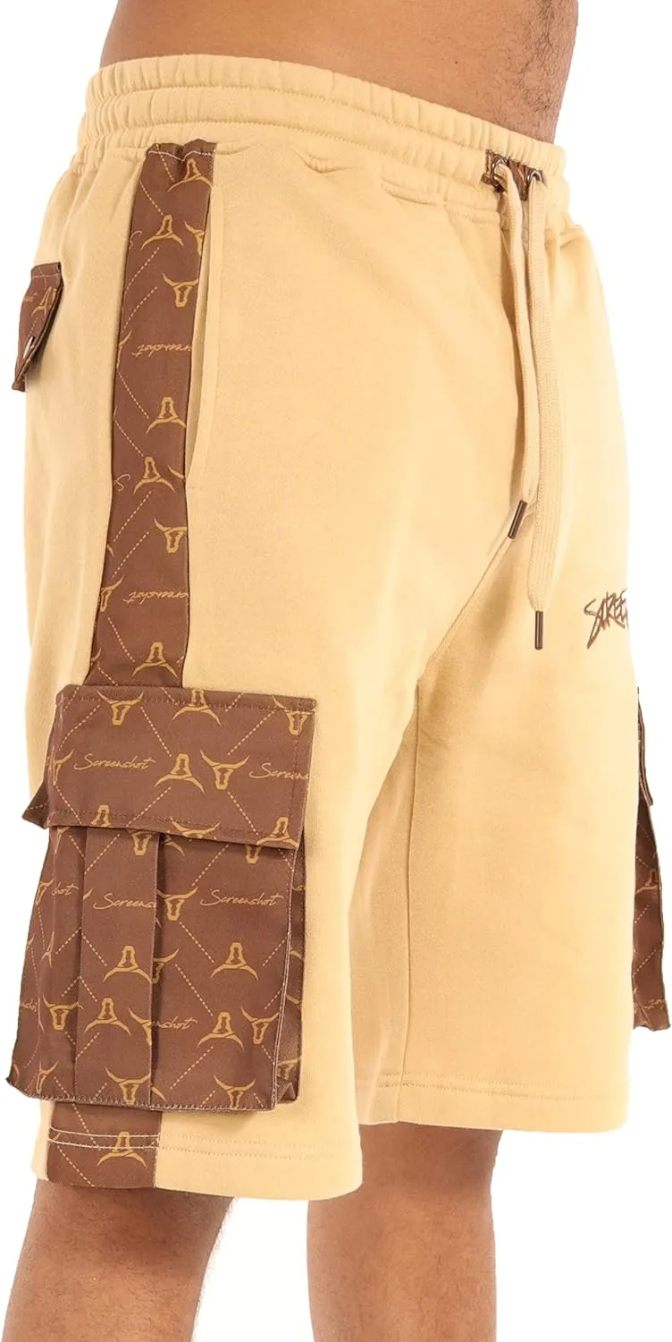 Men's Hip Hop Premium Fleece Cargo Shorts