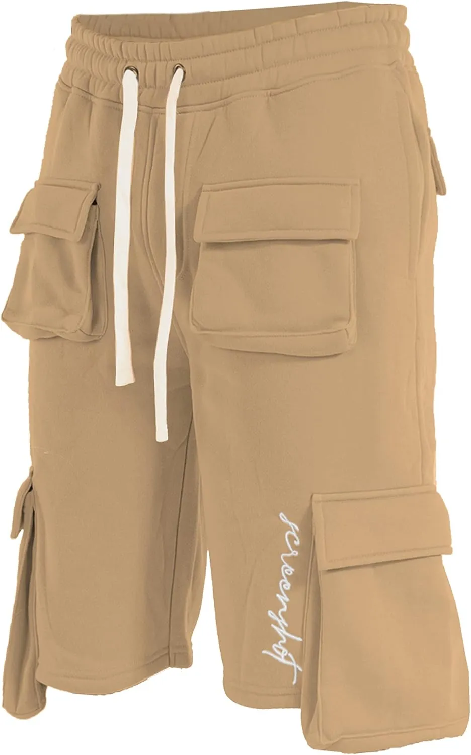 Men's Hip Hop Premium Fleece Cargo Shorts