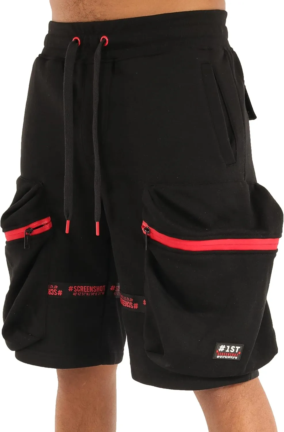 Men's Hip Hop Premium Fleece Cargo Shorts