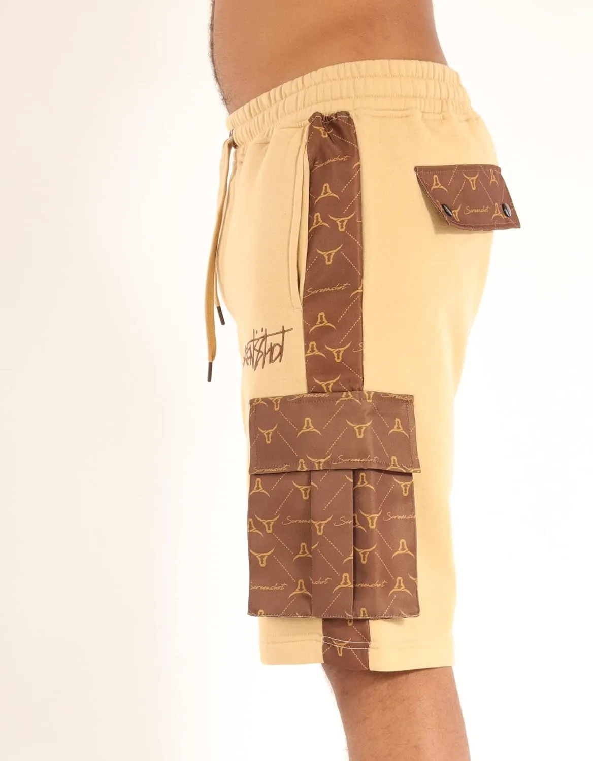Men's Hip Hop Premium Fleece Cargo Shorts