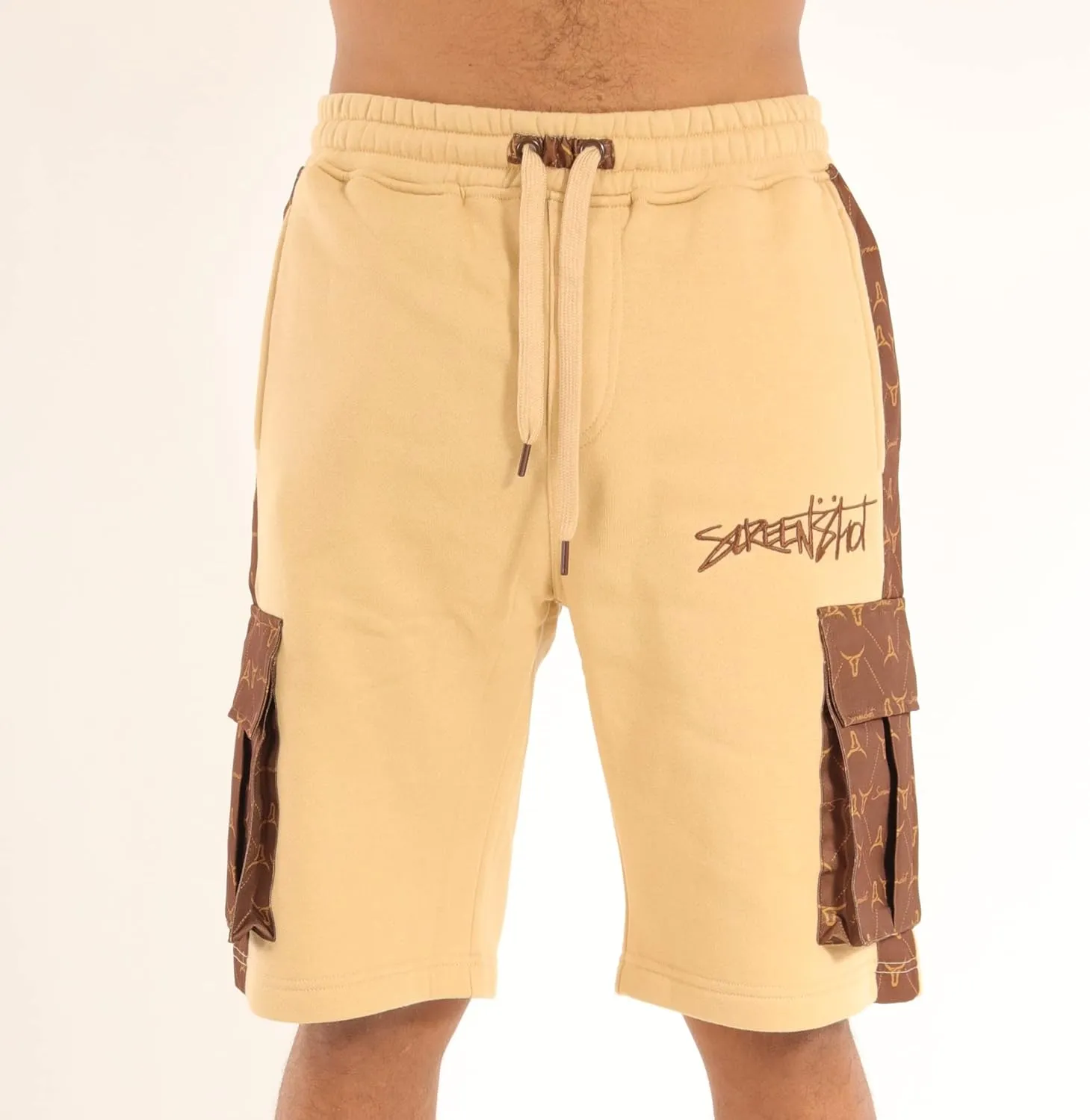 Men's Hip Hop Premium Fleece Cargo Shorts