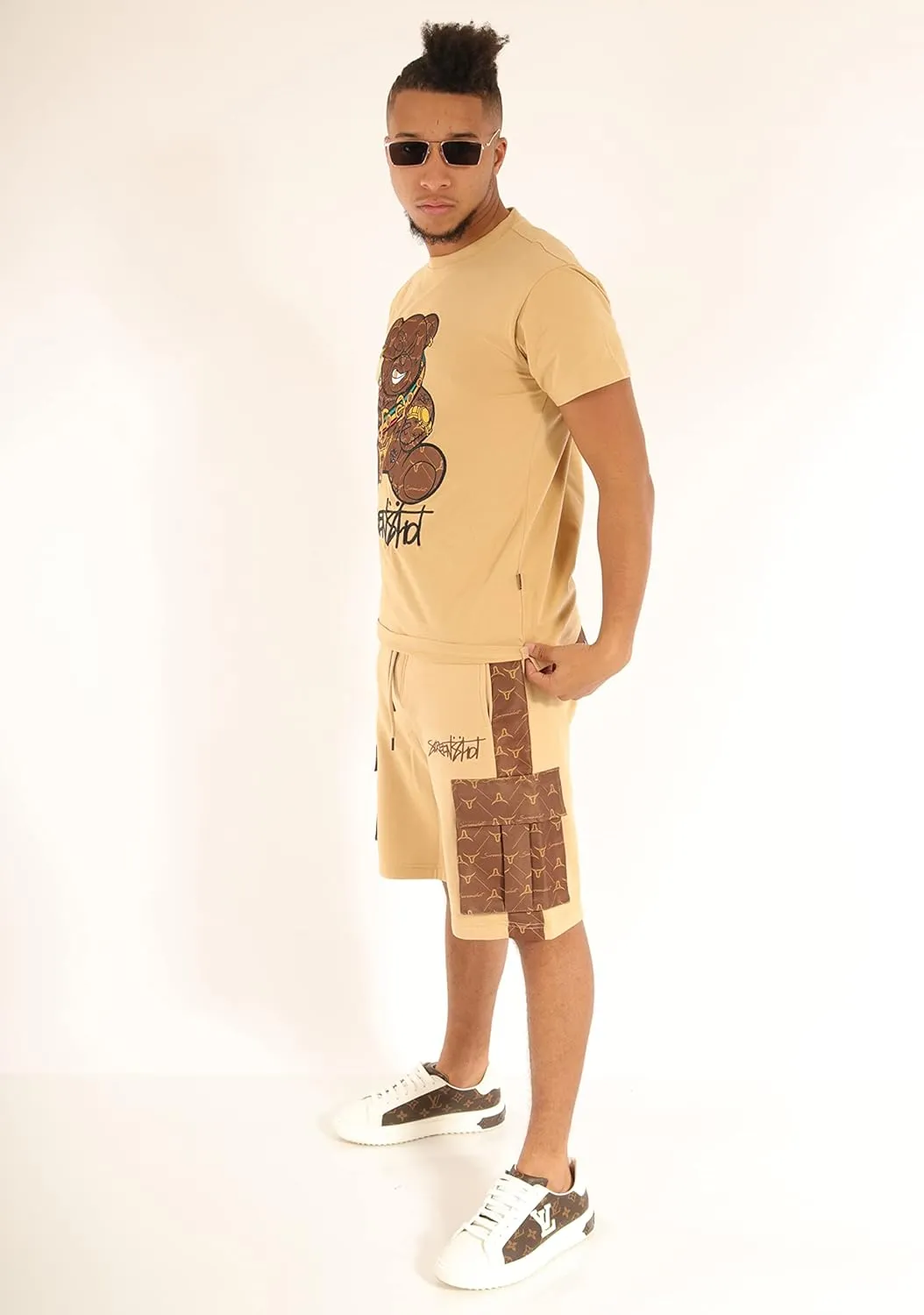 Men's Hip Hop Premium Fleece Cargo Shorts