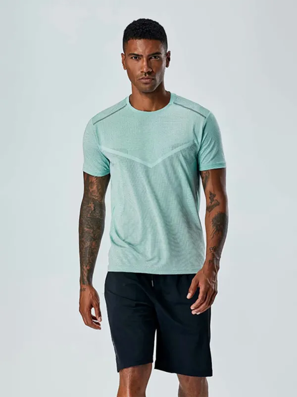 Men's Quick-Dry Short Sleeve Athletic T-Shirt - Ultimate Comfort for Running & Training