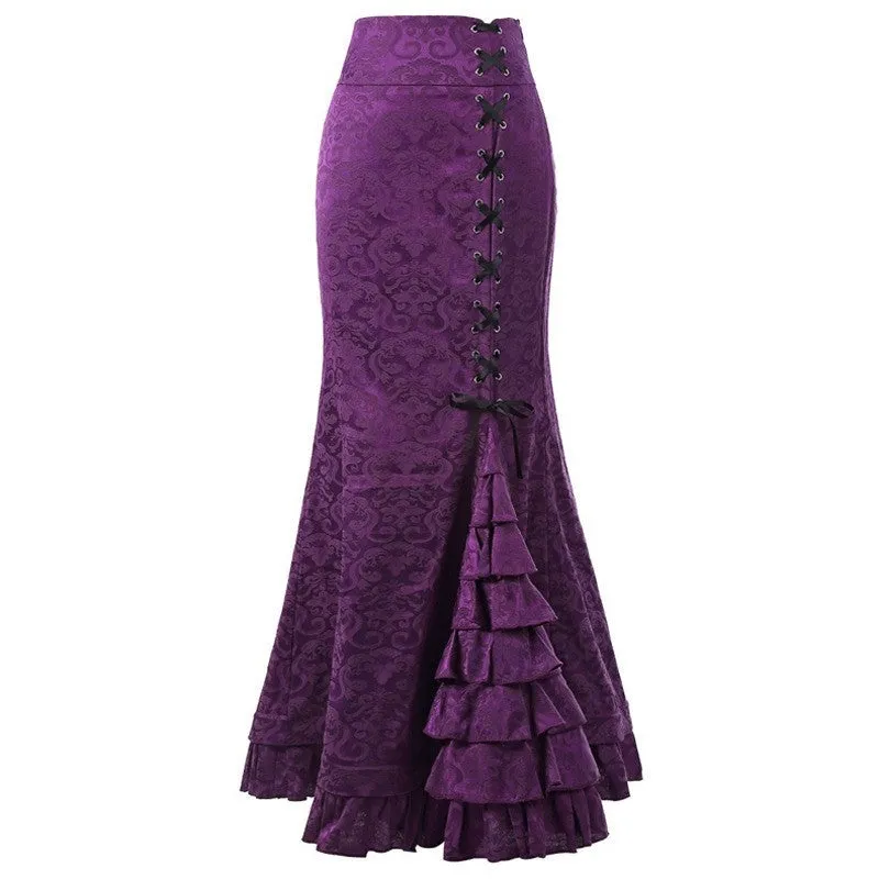 Mermaid Half Skirt With Jacquard Belt
