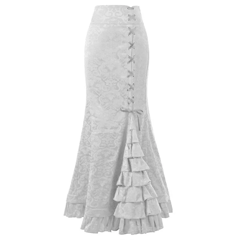 Mermaid Half Skirt With Jacquard Belt