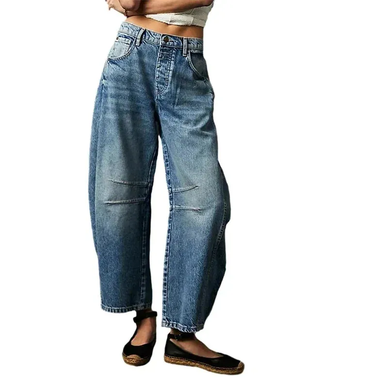 Mid-Rise Baggy Wide-Leg Jeans