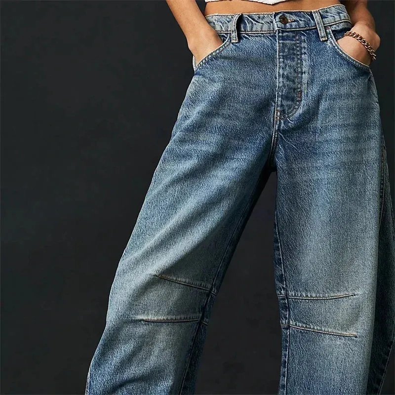Mid-Rise Baggy Wide-Leg Jeans