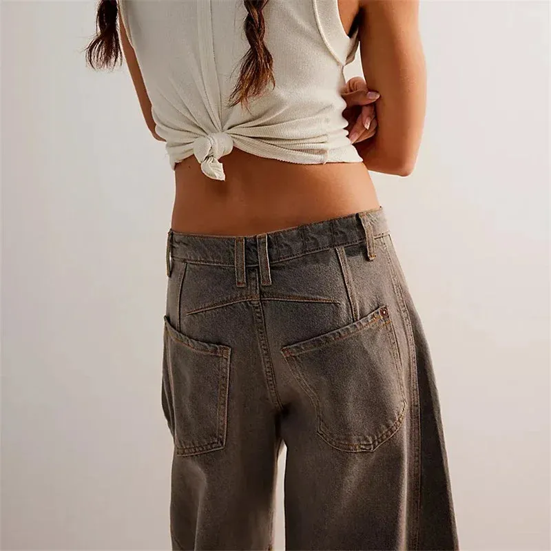 Mid-Rise Baggy Wide-Leg Jeans