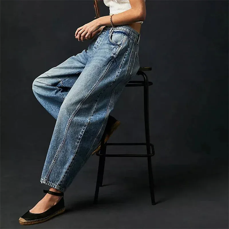 Mid-Rise Baggy Wide-Leg Jeans