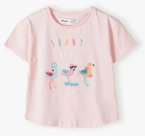 Minoti Girls T-shirt Pink (12mths-3yrs)