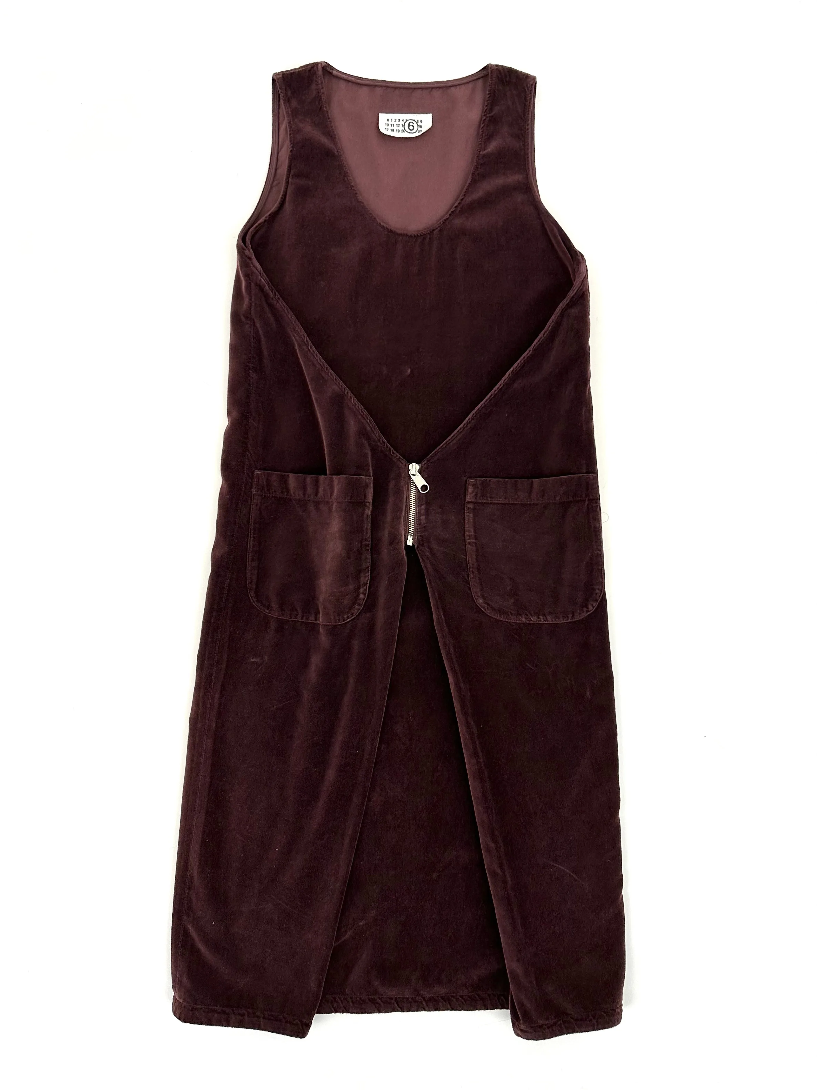 MM6 Maison Margiela Velveteen Zipper Dress