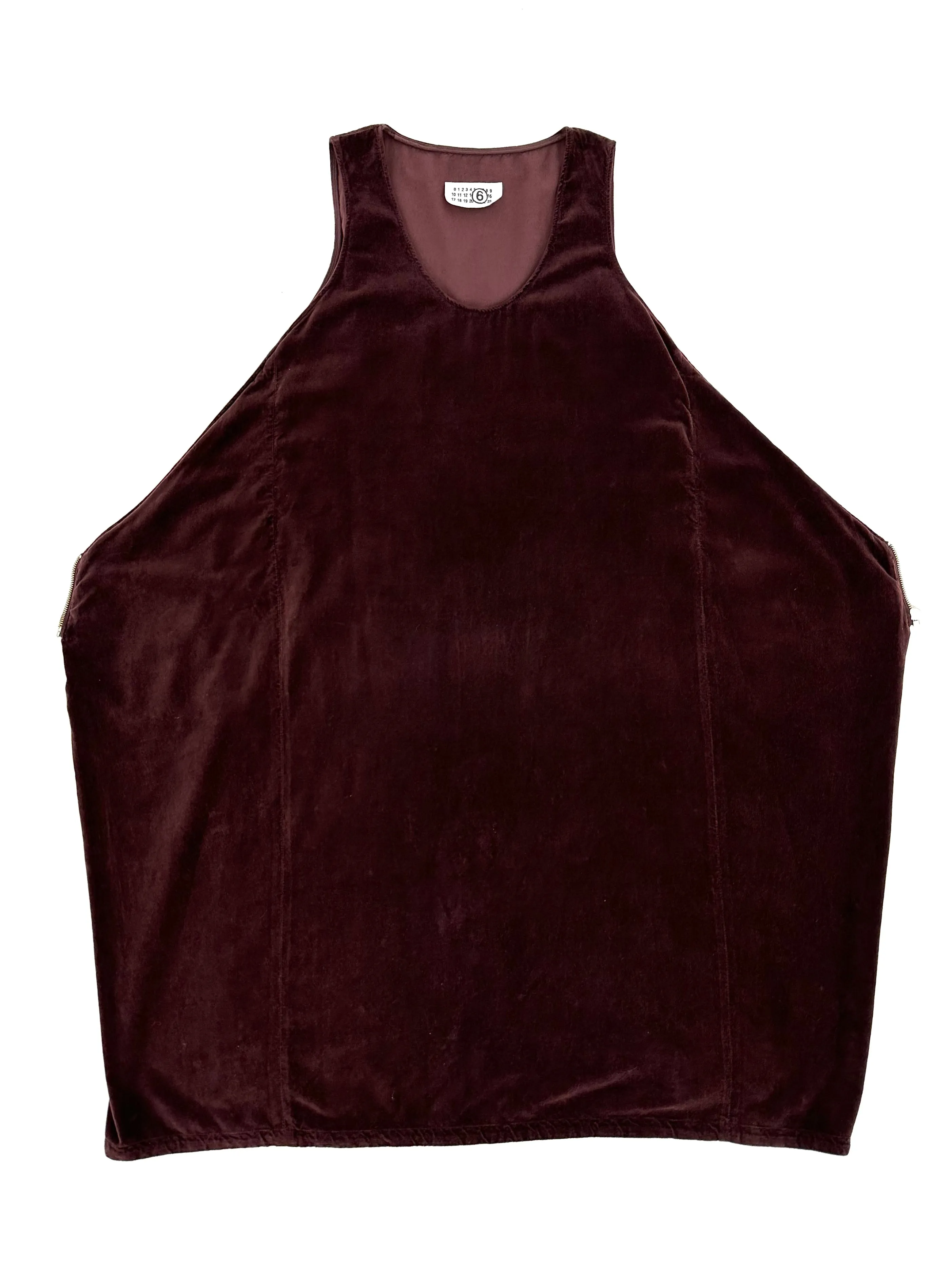 MM6 Maison Margiela Velveteen Zipper Dress