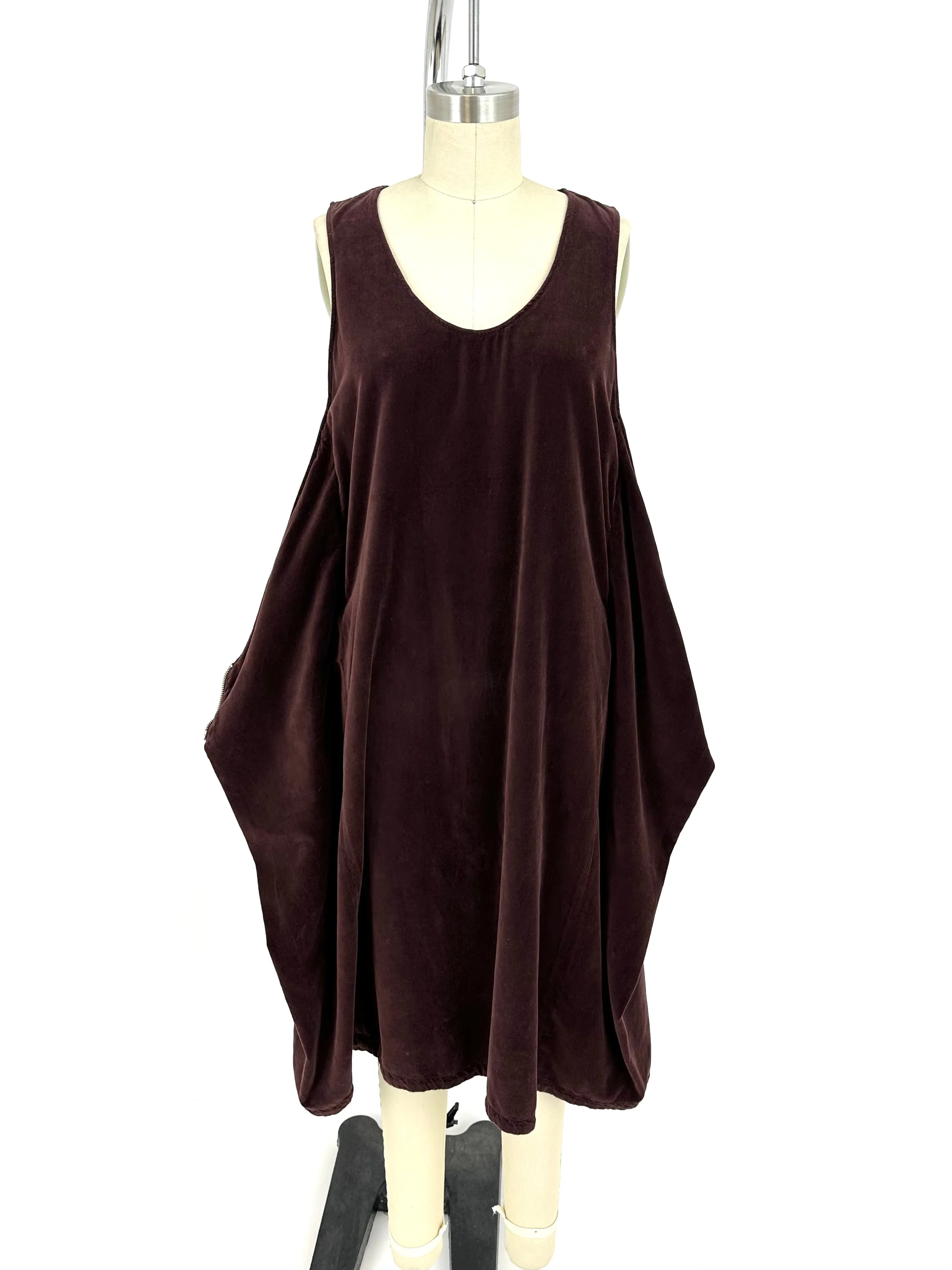 MM6 Maison Margiela Velveteen Zipper Dress