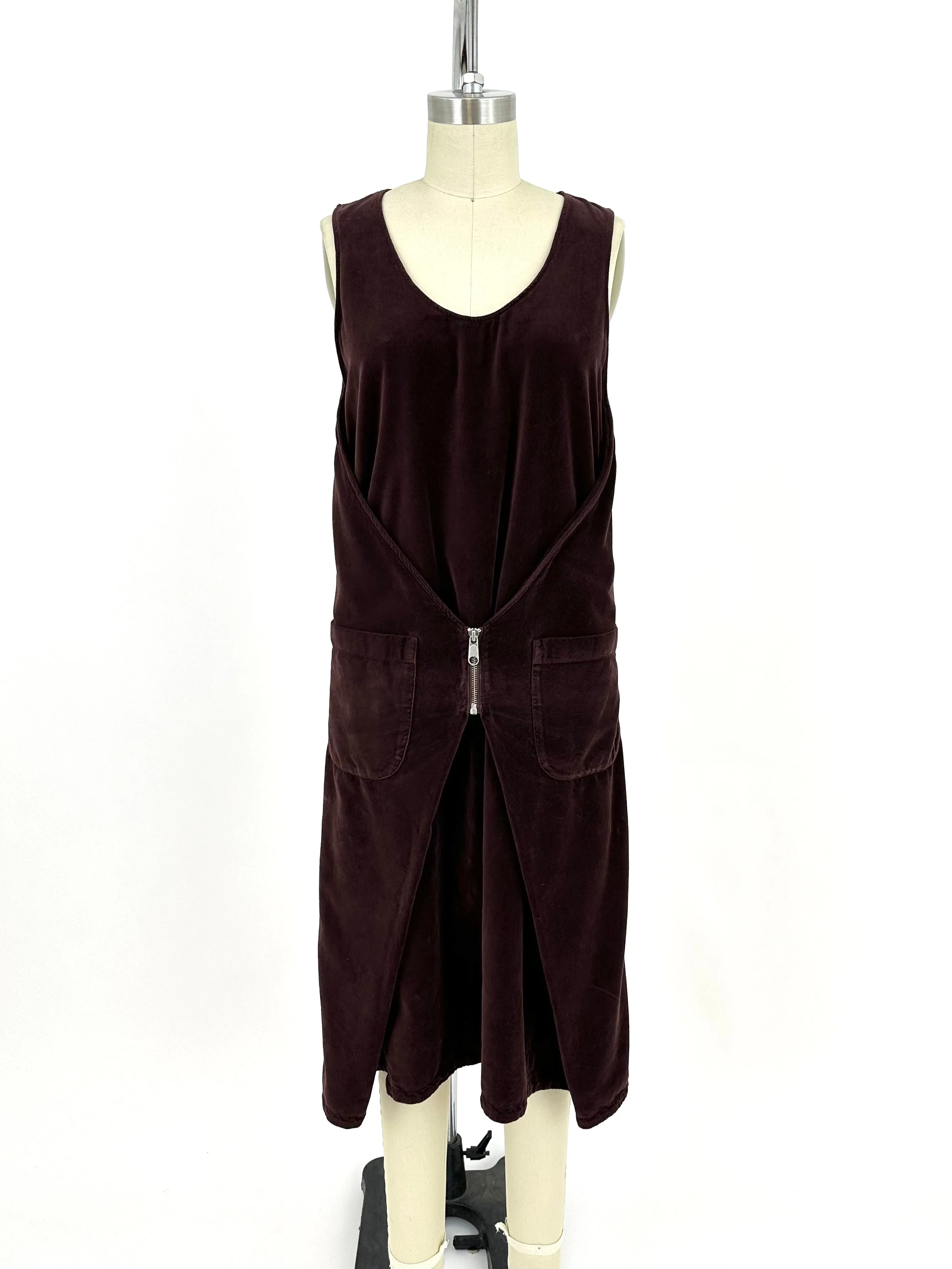 MM6 Maison Margiela Velveteen Zipper Dress